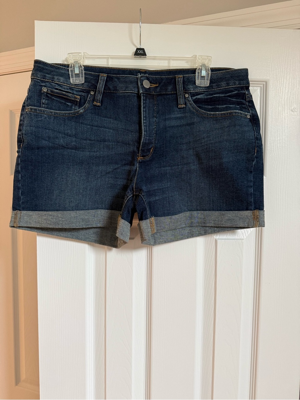 a.n.a Dark Indigo Denim Cuffed Shorts